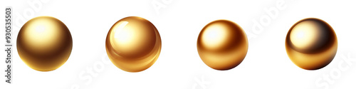 Metallic gold ball clip art	