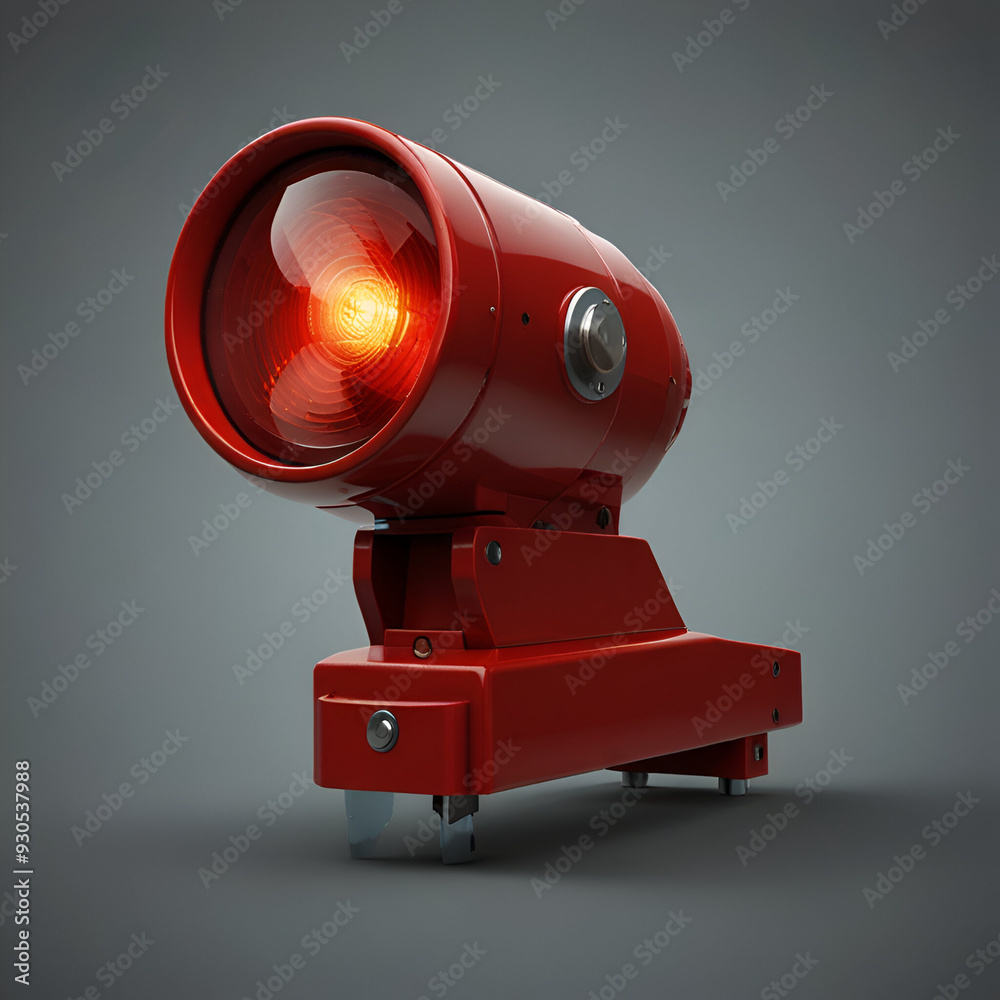 Fototapeta premium 3d render of a red and white lamp
