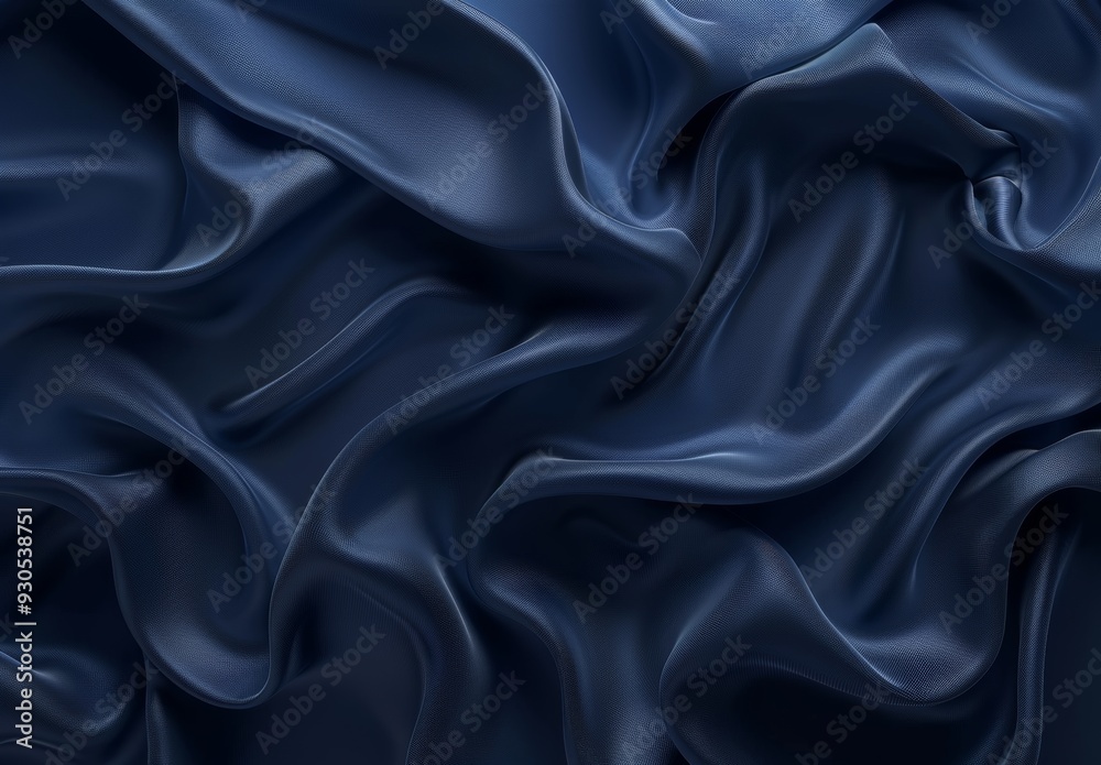 Obraz premium Smooth Surface with Soft Shadows Against a Deep Indigo Blue Background