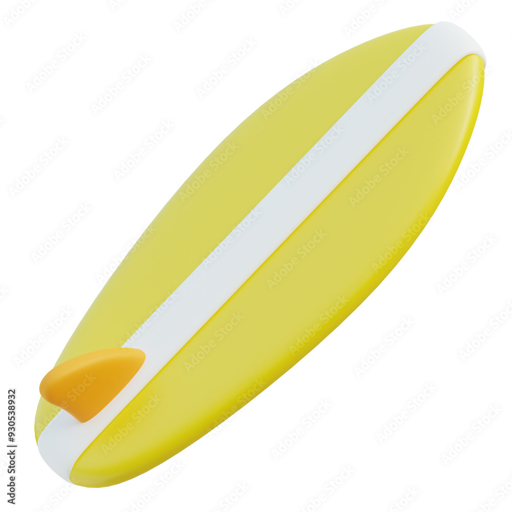 3D Icon Traveling Travel Surf Board 3D Icon Traveling Travel Surf Board