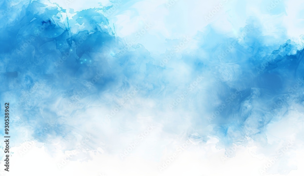 Subtle Watercolor Background Featuring Soft Blue and White Gradients Subtle Watercolor Background Featuring Soft Blue and White Gradients