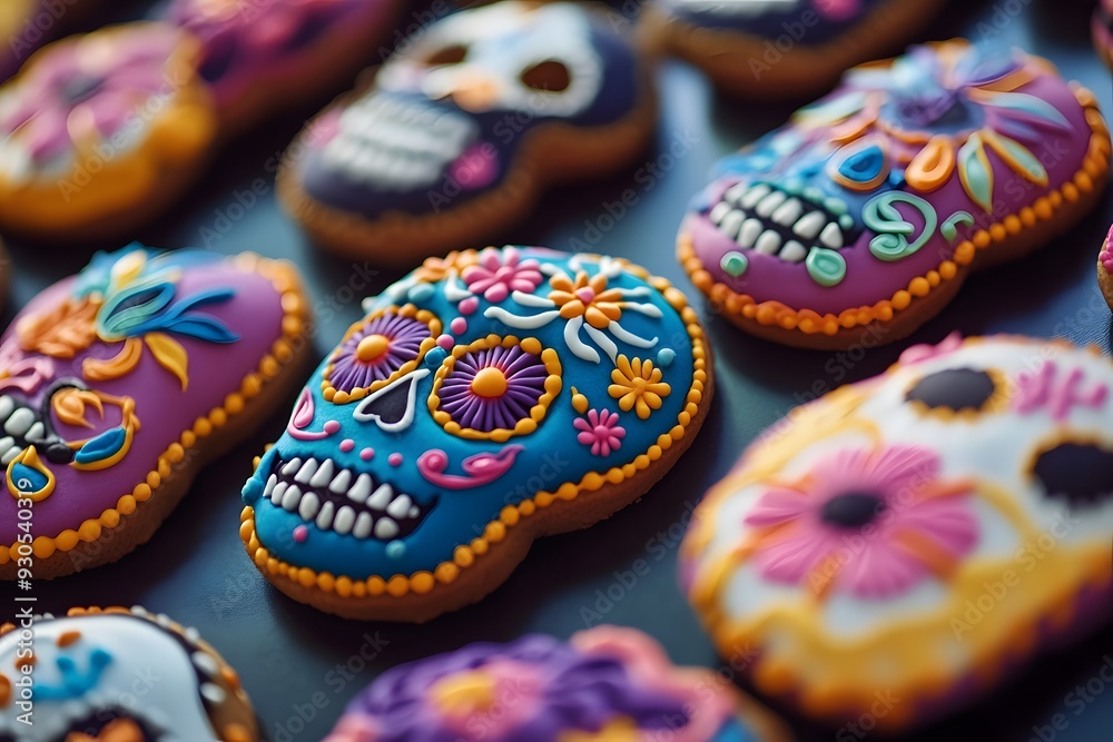 Vibrant Sugar Skull Cookies for Day of the Dead Vibrant Sugar Skull Cookies for Day of the Dead