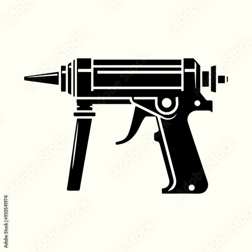 Silhouette of Caulking Gun in Vector Format