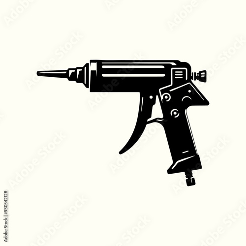 Silhouette of Caulking Gun in Vector Format