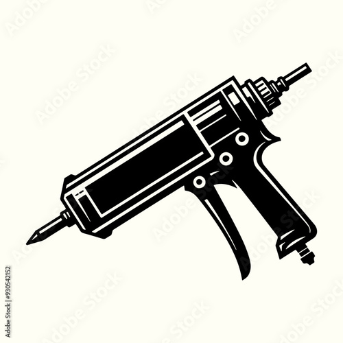 Silhouette of Caulking Gun in Vector Format