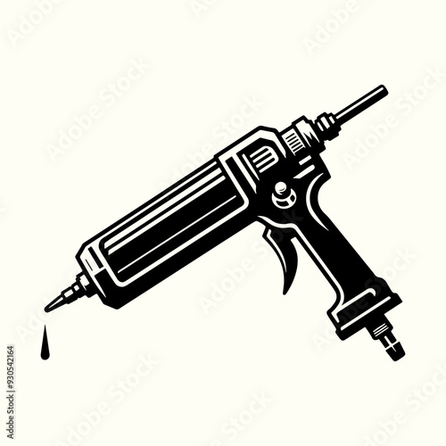 Silhouette of Caulking Gun in Vector Format