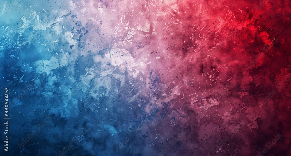 Fototapeta premium Vibrant Red and Blue Gradient Background with Smooth Blurring Effect
