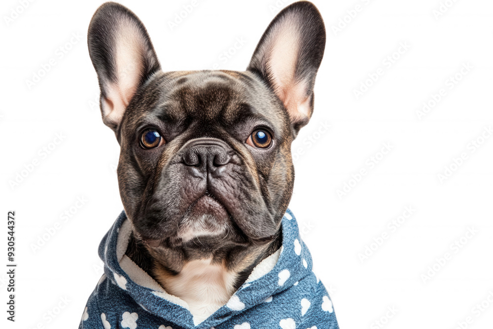 Adorable French Bulldog wearing a cozy blue hoodie, transparent background Adorable French Bulldog wearing a cozy blue hoodie, transparent background