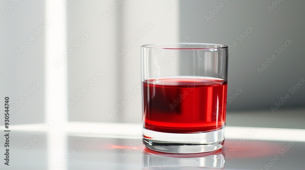 red liquid in clear drinking glass red liquid in clear drinking glass
