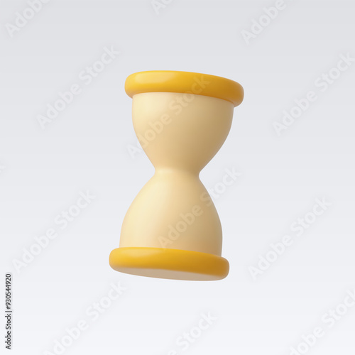 3d Realistic Hourglass icon vector illustration