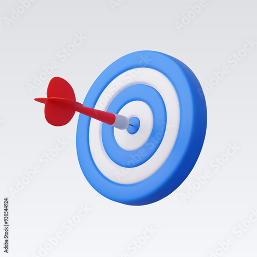 3d Realistic Target icon vector illustration