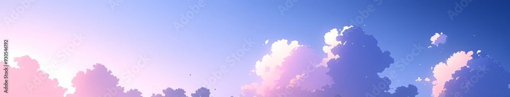 Obraz premium Enchanting Anime-Style Winter Fantasy: Majestic Fish Scale Clouds and Hailstorm with Lightning in Kunming. Perfect for 2025 Winter Solstice, New Year, Spring Festival Marketing, UI Design, Web Banners