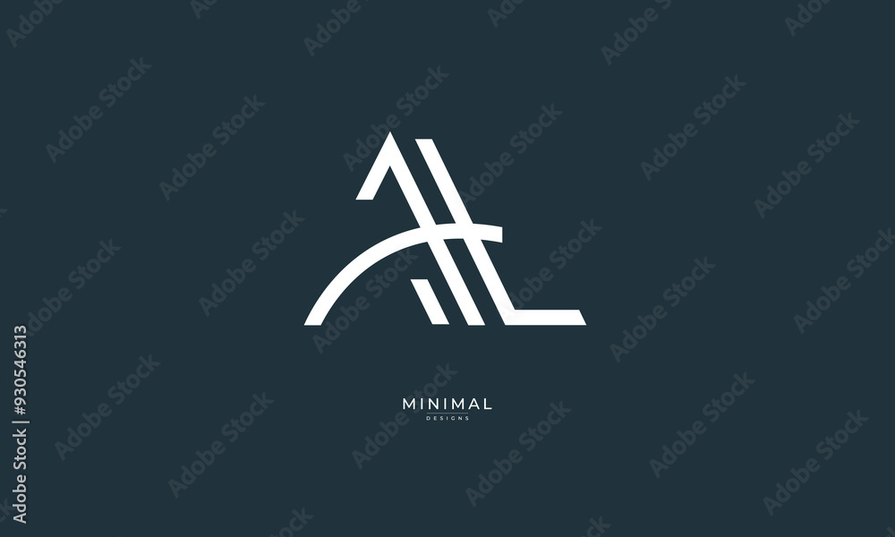 Alphabet letter icon logo AL Alphabet letter icon logo AL