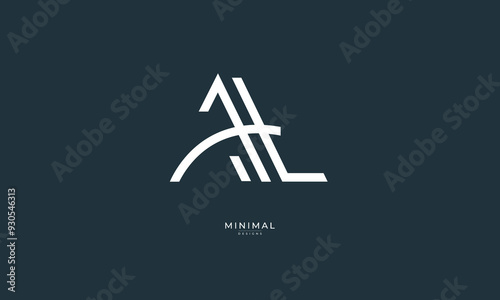 Alphabet letter icon logo AL