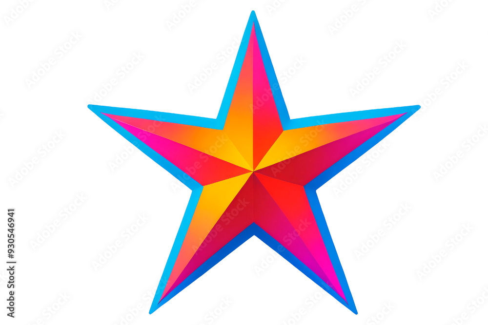 Obraz premium colorful star on transparent background