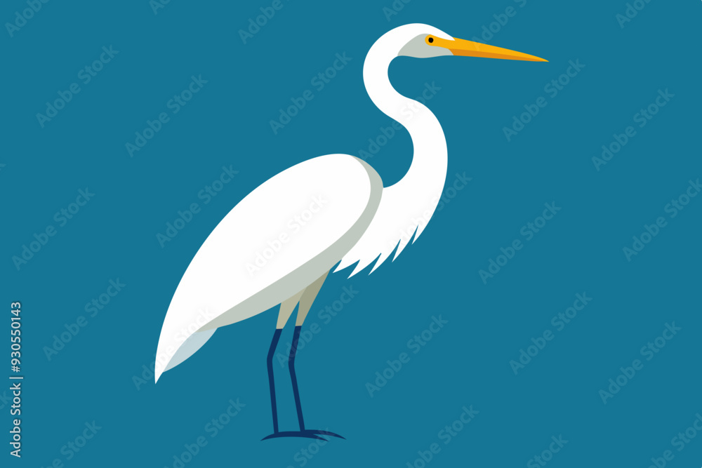 Fototapeta premium Egret Bird vector art illustration