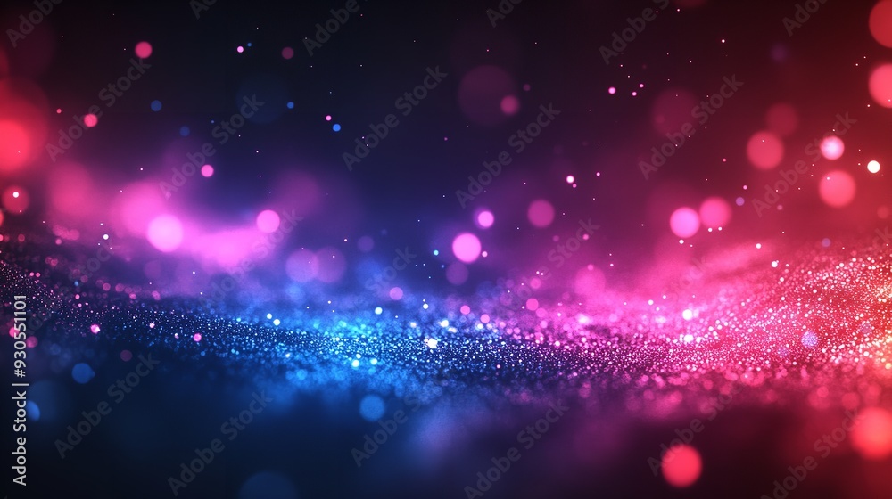 Fototapeta premium Light defocused bokeh lights blur sparkling colorful background