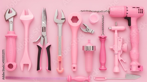 Pink Tool Flatlay