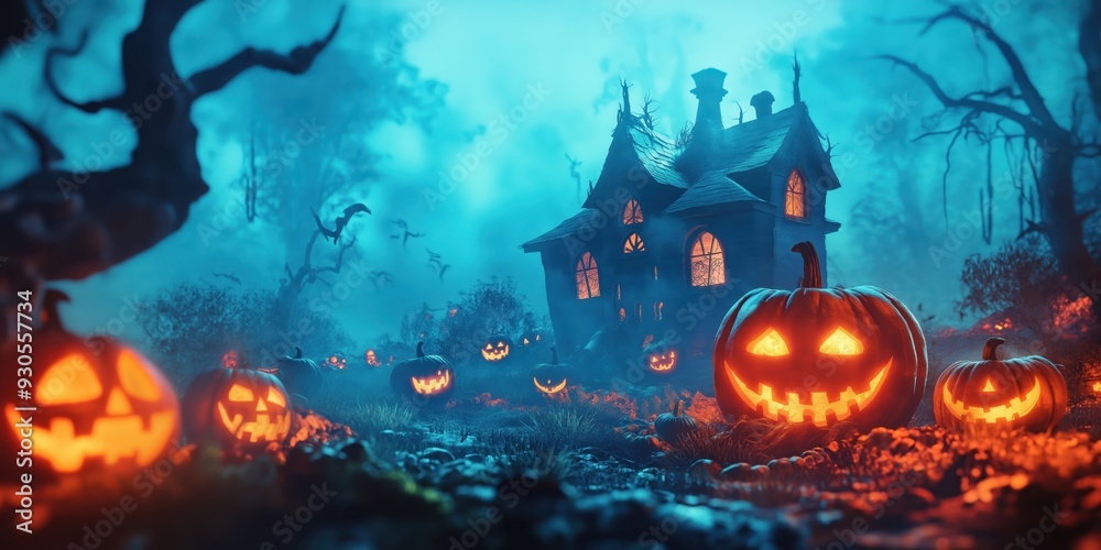 Witch in a Spooky Halloween Forest created by ai Witch in a Spooky Halloween Forest created by ai