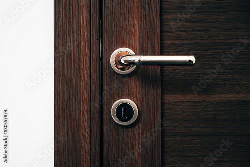 Wallpaper Mural Interior door metallic handle with keyhole Torontodigital.ca