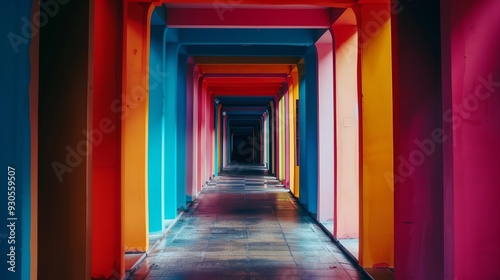 multicolored hallway
