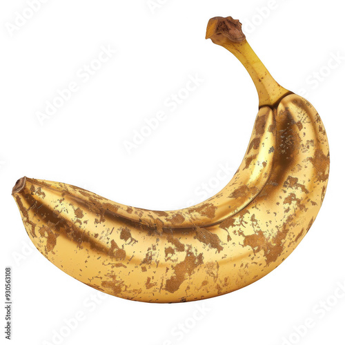 Golden Banana with Textured Surface