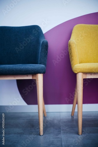espera, sala de estar, silla, sillon