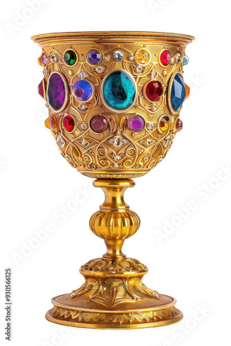 Ornate Golden Chalice with Gemstones