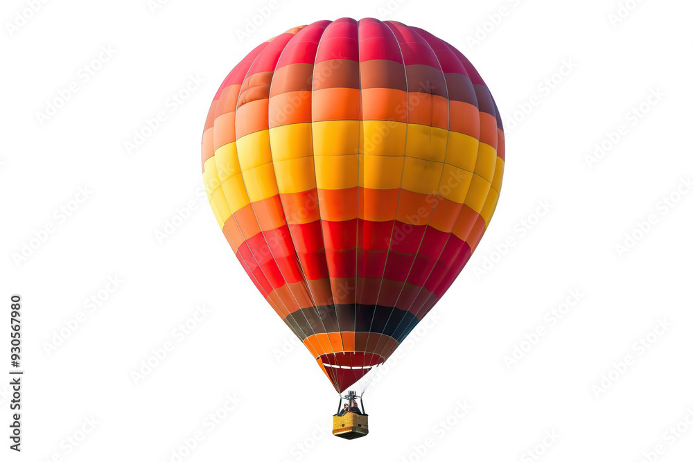 Obraz premium Experience the thrill of hot air ballooning as a colorful aerostat soars through the magenta-tinted sky. Perfect for air travel and recreation enthusiasts.