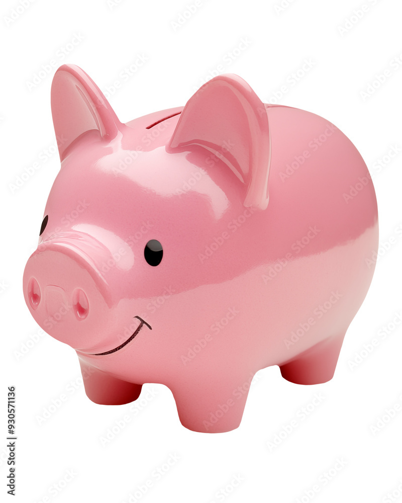 Obraz premium Savings piggy bank isolated on white or transparent
