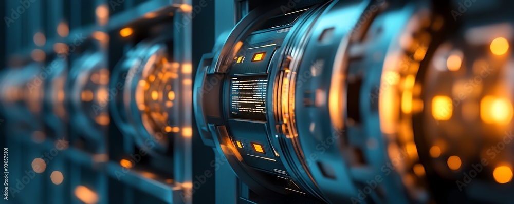 Futuristic technology device with glowing elements and intricate design, representing advanced science and engineering concepts. Futuristic technology device with glowing elements and intricate design, representing advanced science and engineering concepts.