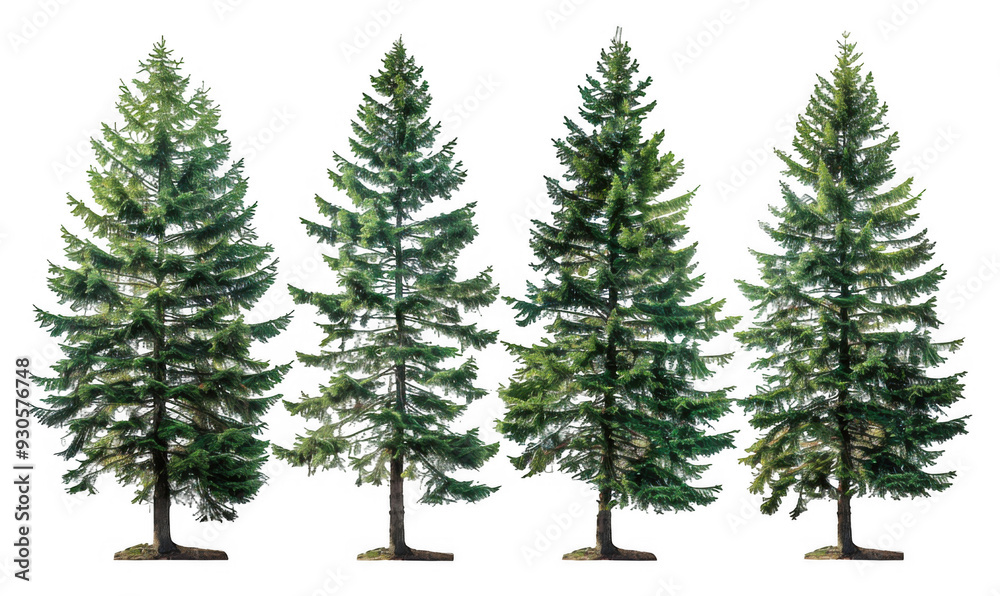 Fototapeta premium Tall Pine Trees with Lush Green Foliage
