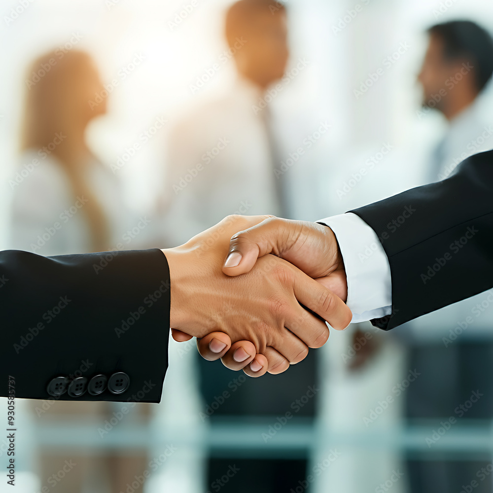 Trust, handshake and business people in office for deal, welcome or onboarding for b2b collaboration. Partnership, teamwork and shaking hands for agreement, consulting or introduction in meeting Trust, handshake and business people in office for deal, welcome or onboarding for b2b collaboration. Partnership, teamwork and shaking hands for agreement, consulting or introduction in meeting