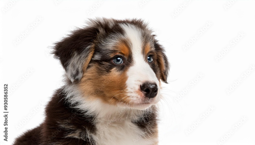 オーストラリアン・シェパードの子犬のポートレート(Australian Shepherd puppy portrait on white background)
オーストラリアン・シェパードの子犬のポートレート(Australian Shepherd puppy portrait on white background)