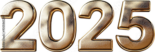2025 font 3D rendered in shiny gold.
Generative AI