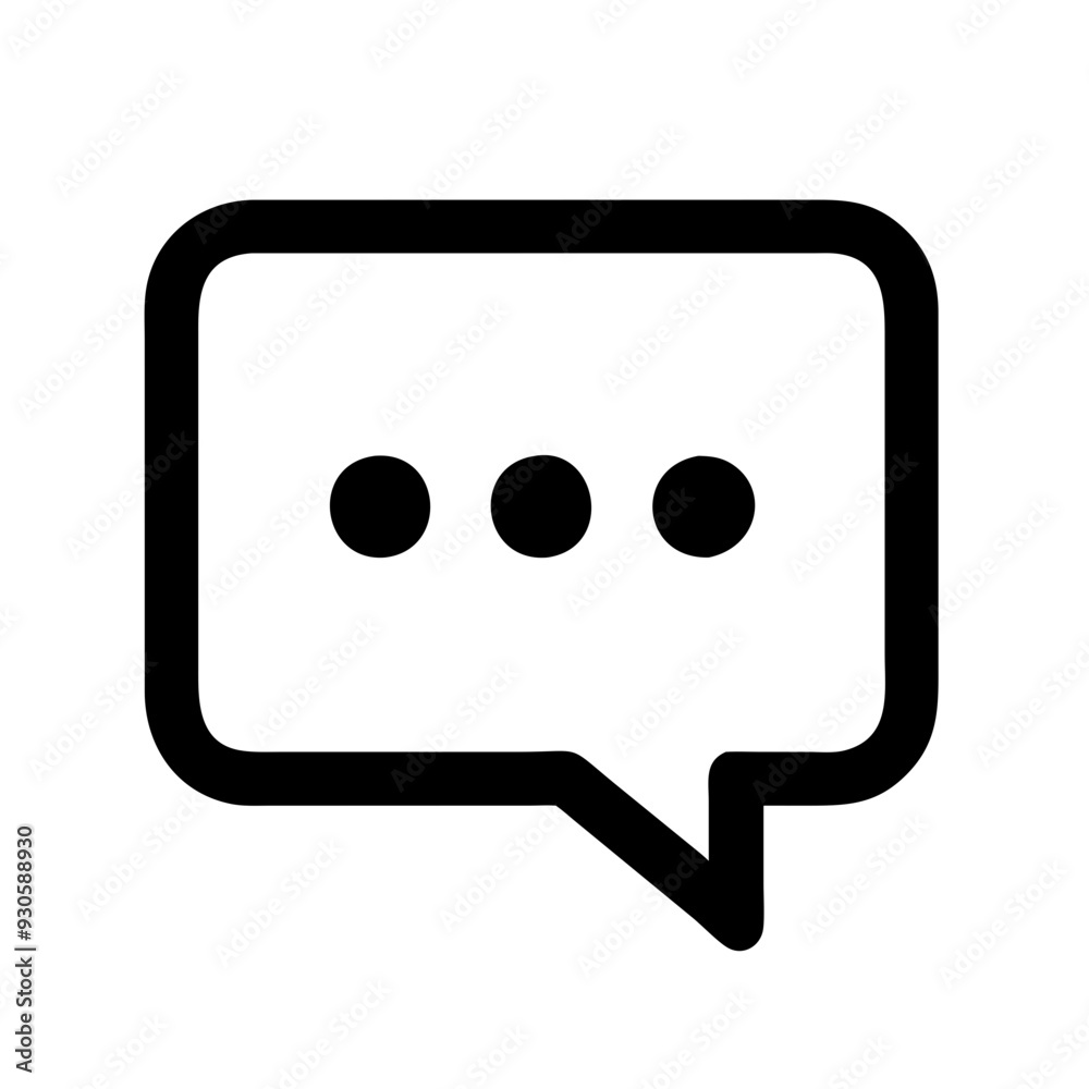 The messaging icon is a clean and straightforward symbol representing digital communication through text messaging. The messaging icon is a clean and straightforward symbol representing digital communication through text messaging.