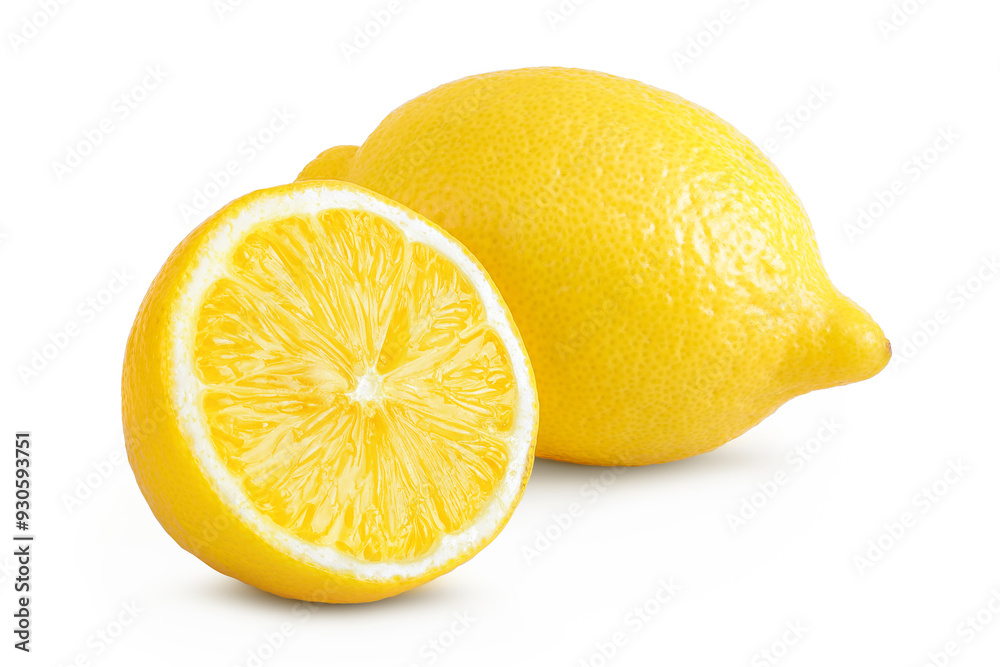 Ripe lemons isolated on white background with full depth of field. Ripe lemons isolated on white background with full depth of field.
