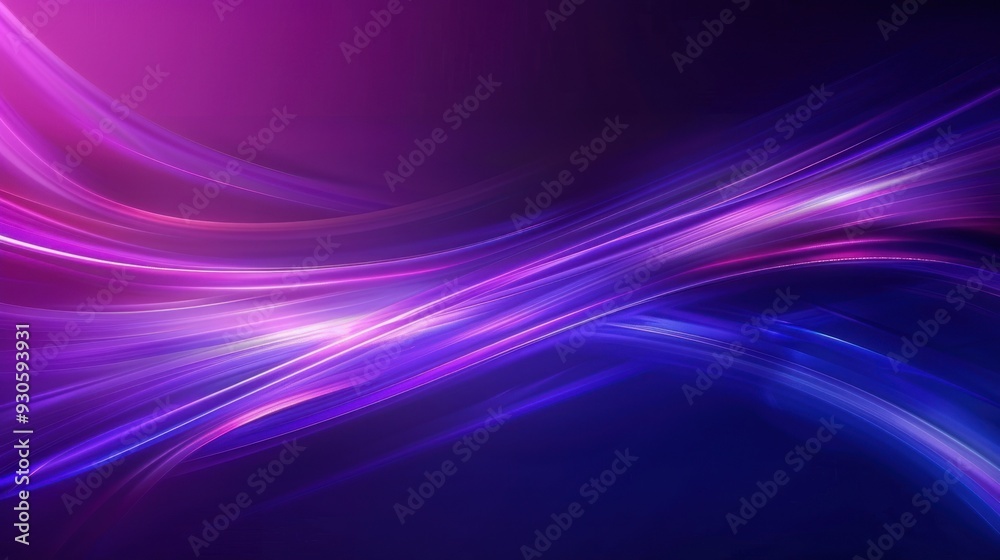Abstract Purple and Blue Light Streaks