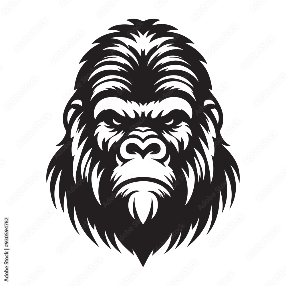Fototapeta premium A Gorilla Vector Art Illustration