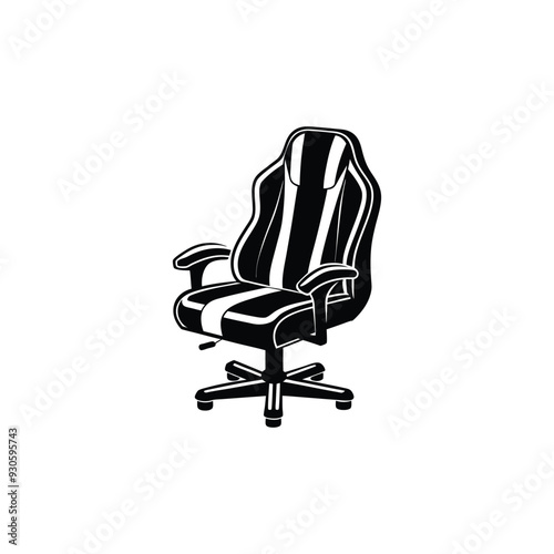 Vector gaming chair on white background