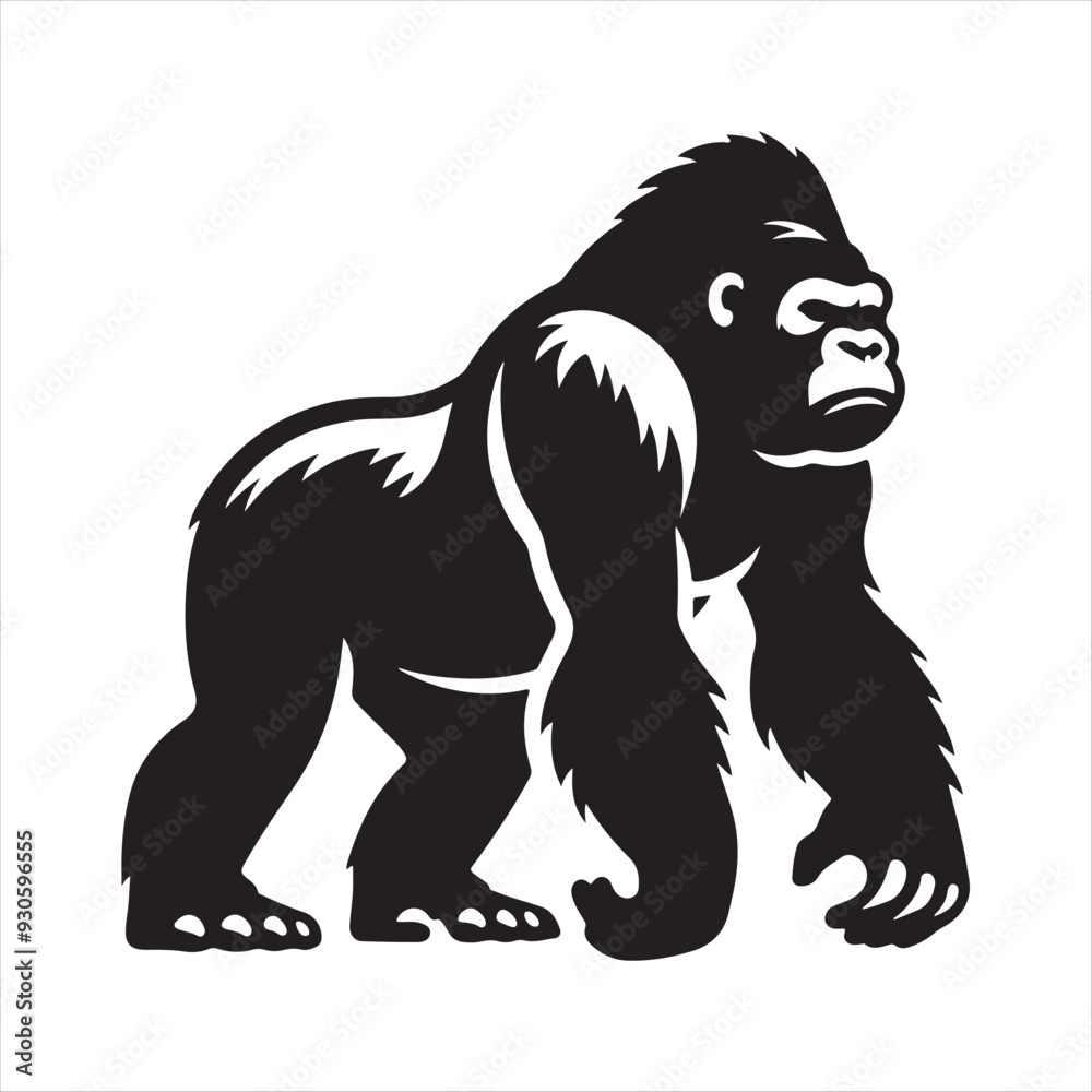 A Gorilla Vector Art Illustration A Gorilla Vector Art Illustration