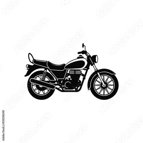 A motorcycle with a black and white design that says  scooter.