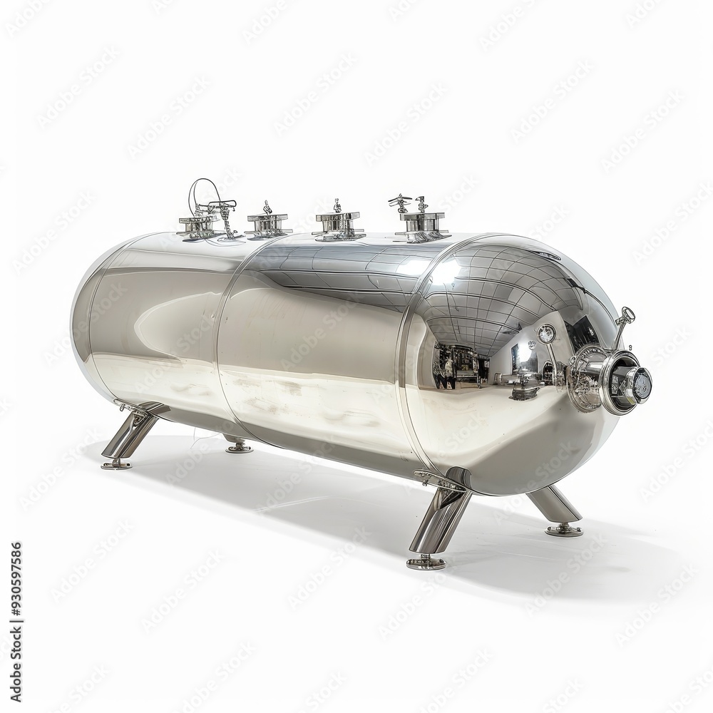 Industrial Argon Tank Isolated on a Stark White Background. Industrial Argon Tank Isolated on a Stark White Background.