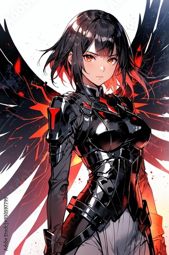 anime style concept art of black luster soldier envoy background