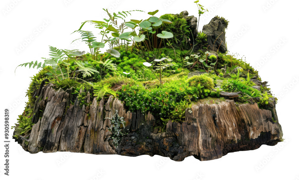 Fototapeta premium Moss-Covered Tree Stump
