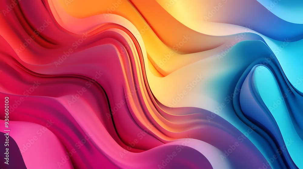 Fototapeta premium Abstract Colorful Waves Design