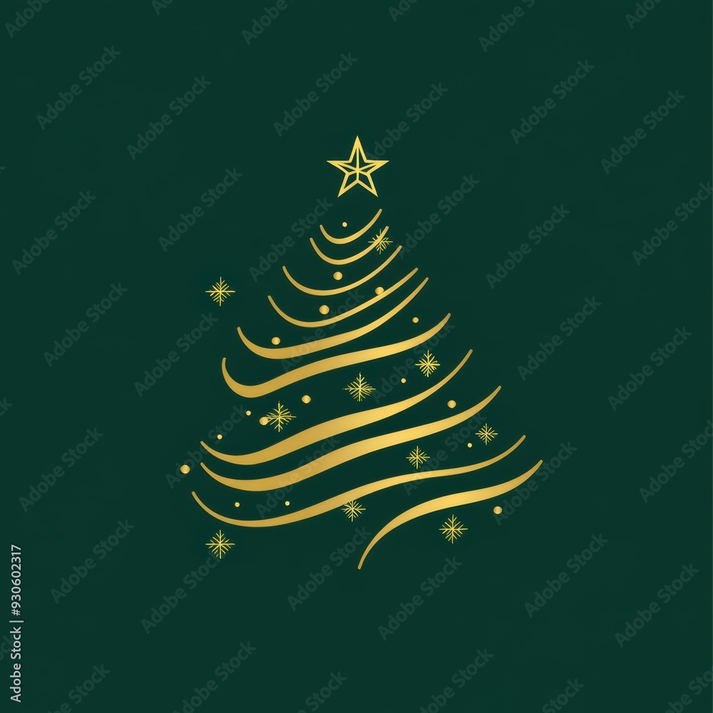 Simple abstract illustration of a Christmas tree Simple abstract illustration of a Christmas tree