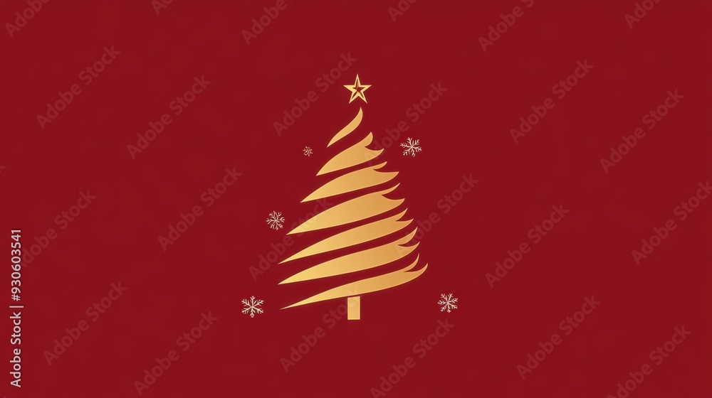 Simple beautiful abstract illustration of a Christmas tree. Feeling of the holiday, mood Simple beautiful abstract illustration of a Christmas tree. Feeling of the holiday, mood