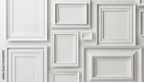 Collection of ultra sharp white photo frames, perfect for showcasing artwork, photographs, or other