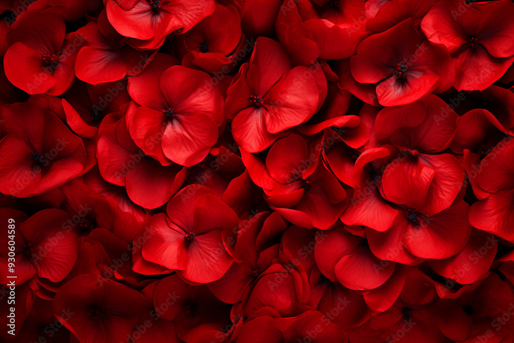 Close-up of bright red flowers, showcasing the detailed textures and rich colors of the petals. Close-up of bright red flowers, showcasing the detailed textures and rich colors of the petals.